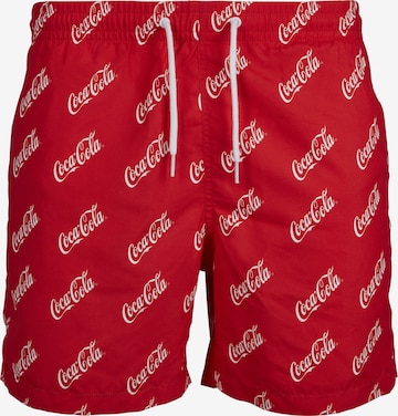 Mister Tee Regular Badeshorts in Rot: predná strana