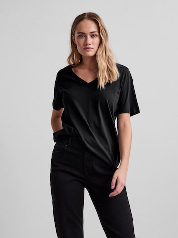 PIECES Shirt 'Ria' in Zwart: voorkant