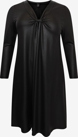 Yoek Dress ' Shine ' in Black: front