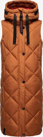 NAVAHOO Bodywarmer 'Schnuckel' in Bruin: voorkant