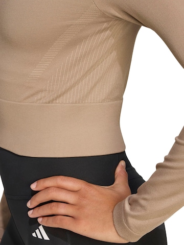 Veste de survêtement ADIDAS PERFORMANCE en marron