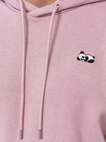 Mikon Sweatshirt 'Panda' in Roze