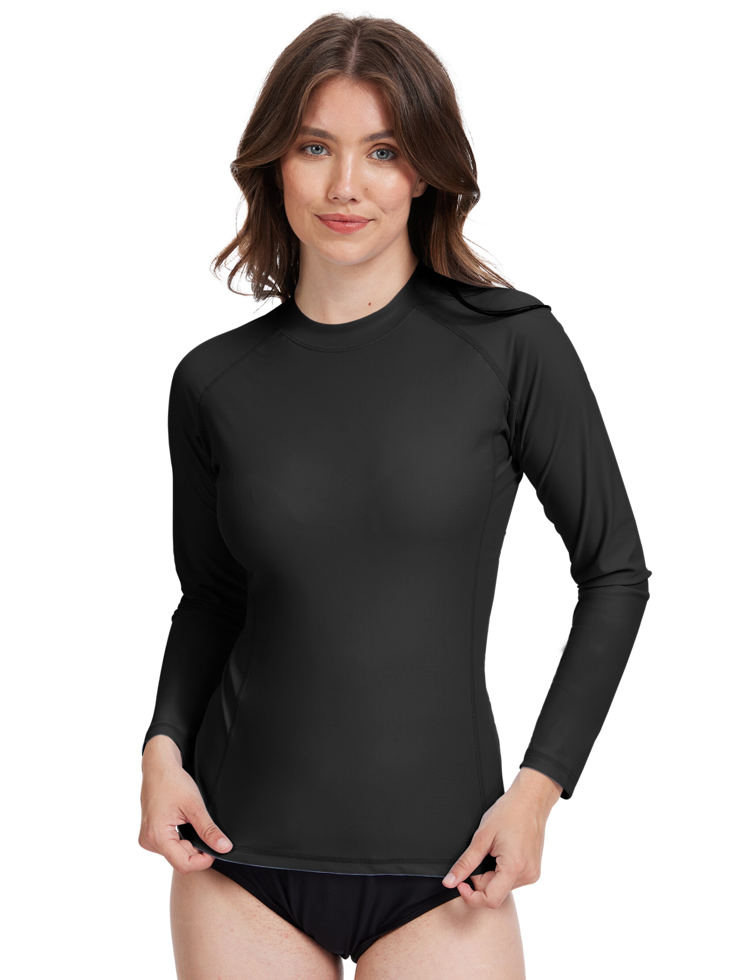 MEETWEE Functioneel shirt 'UPF50+ Quick-drying Top' in Zwart: voorkant