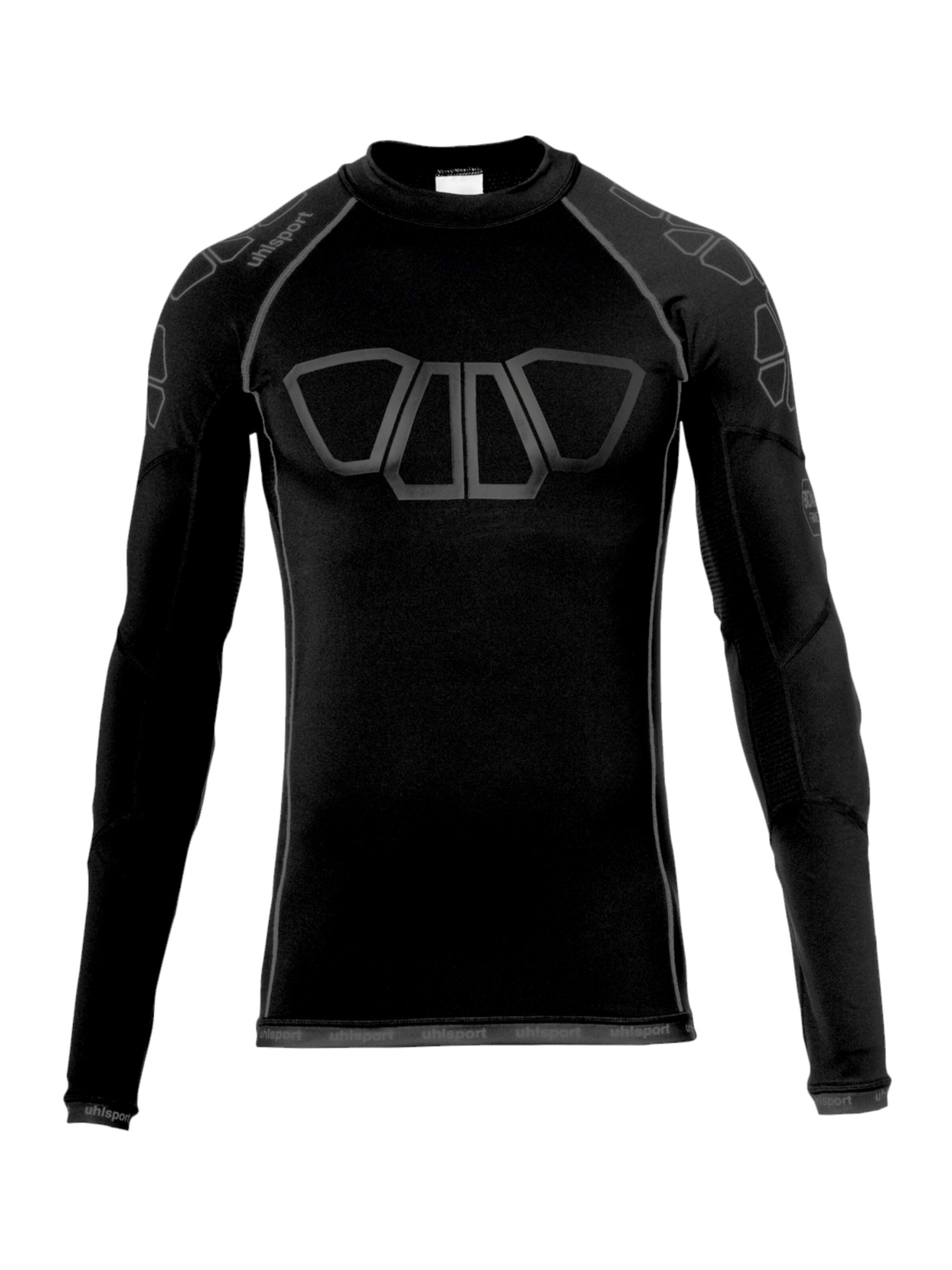 UHLSPORT Base Layer in Schwarz: Vorderseite