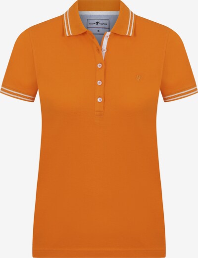 DENIM CULTURE Poloshirt 'Mariana' in orange / offwhite, Produktansicht