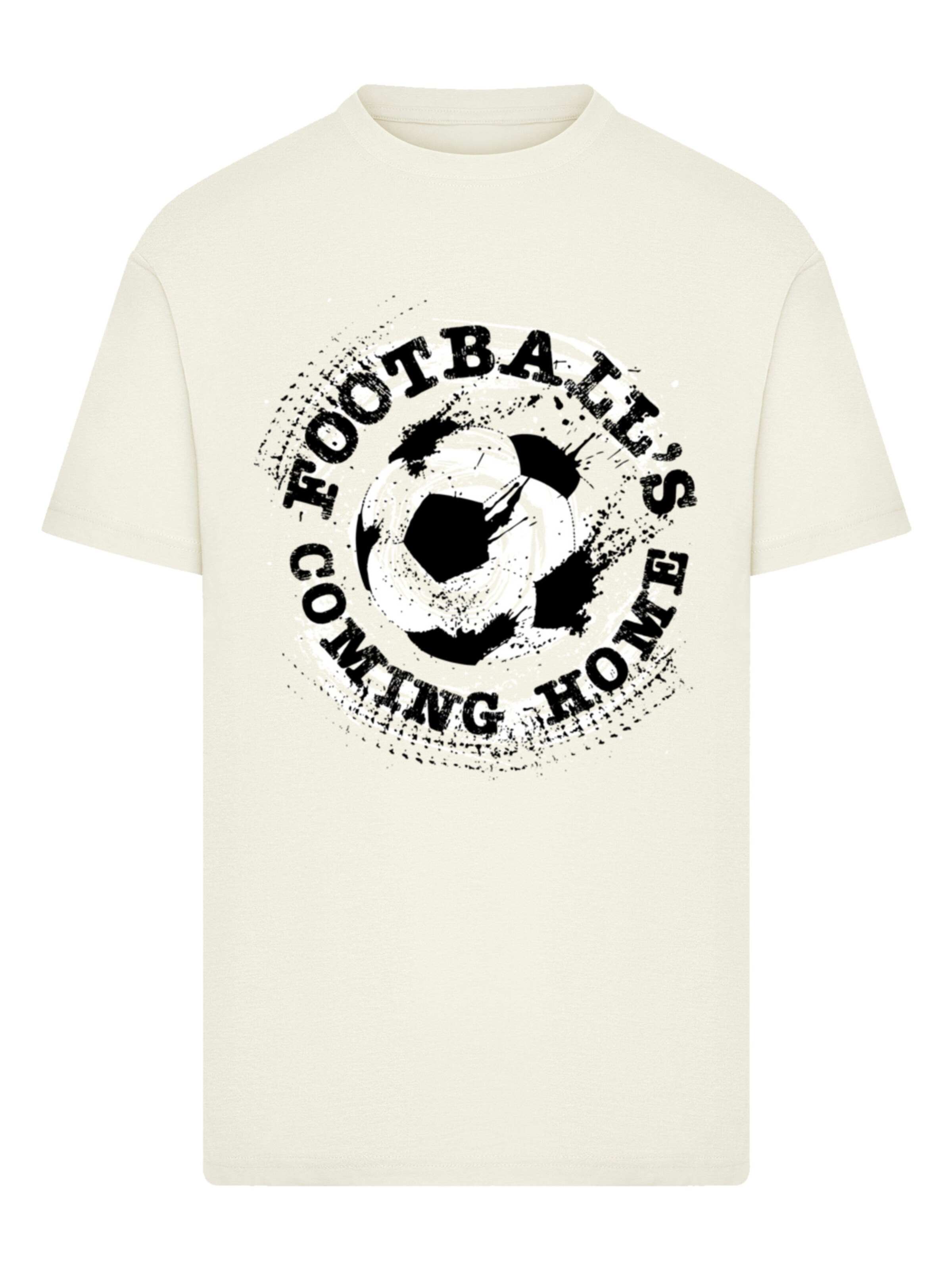 F4NT4STIC Shirt 'Football's Coming Home Paint Splatter' in Beige: front