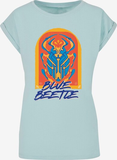 ABSOLUTE CULT T-shirt 'Blue Beetle - Beetle' en bleu marine / bleu clair / orange / rouge, Vue avec produit