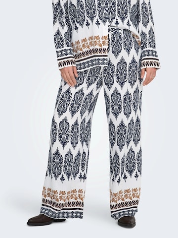 balta ONLY Carmakoma Plačios klešnės Kelnės 'CARHavana': priekis