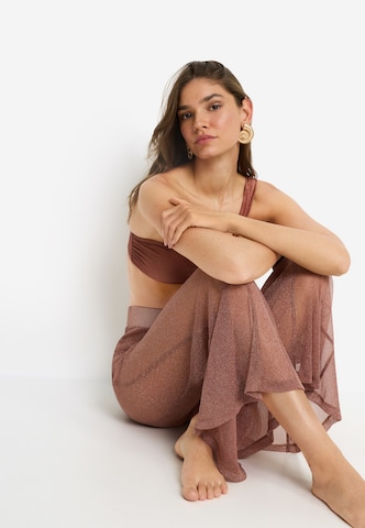 LSCN by LASCANA Skinny Hlače | rjava barva