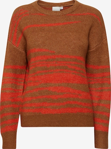 ICHI Sweater 'KAMARA' in Brown: front