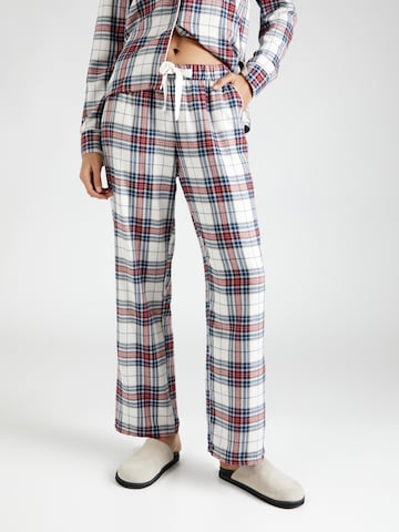 Abercrombie & Fitch Pyžamové kalhoty – bílá: přední strana