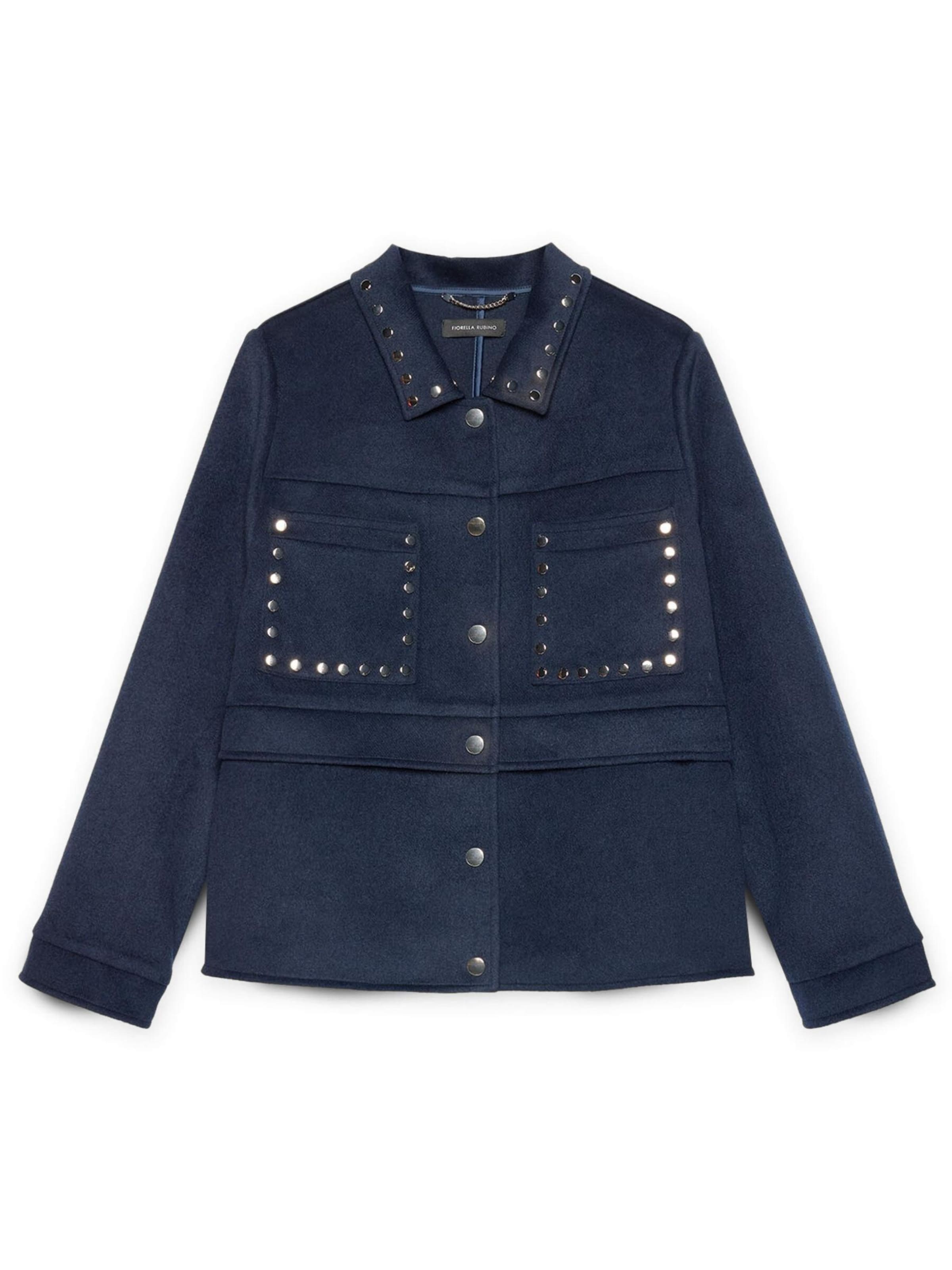 Fiorella Rubino Wintermantel in Blauw: voorkant