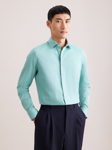 SEIDENSTICKER Slim Fit Hemd  'Schwarze Rose' in Grün