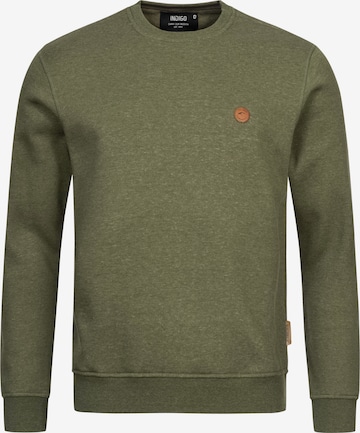 INDICODE JEANS Sweater 'Luk' in Green: front