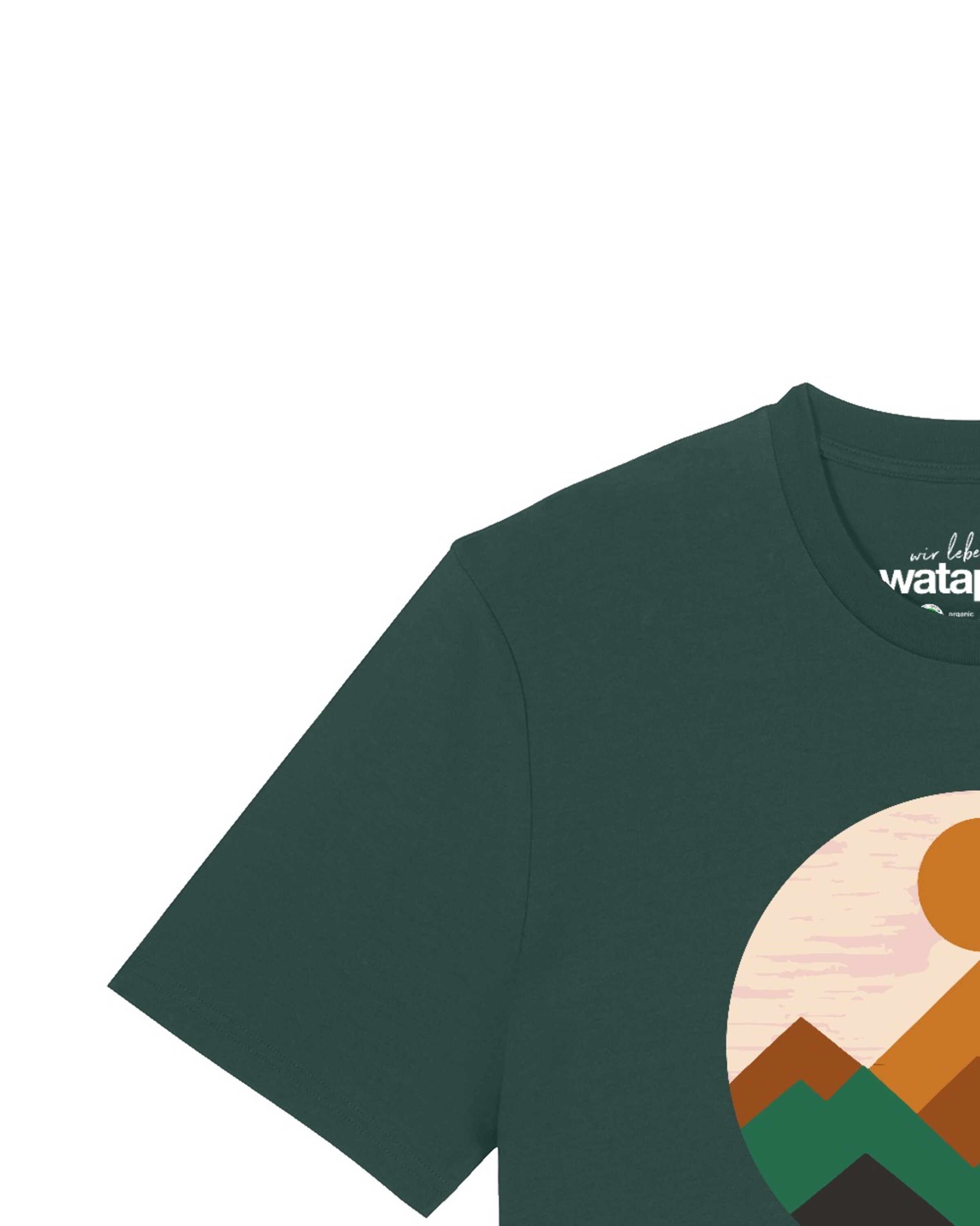 Watapparel Shirt 'Geometric Landscape 2' in Green