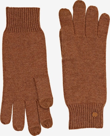 ESPRIT Full Finger Gloves in Brown: front