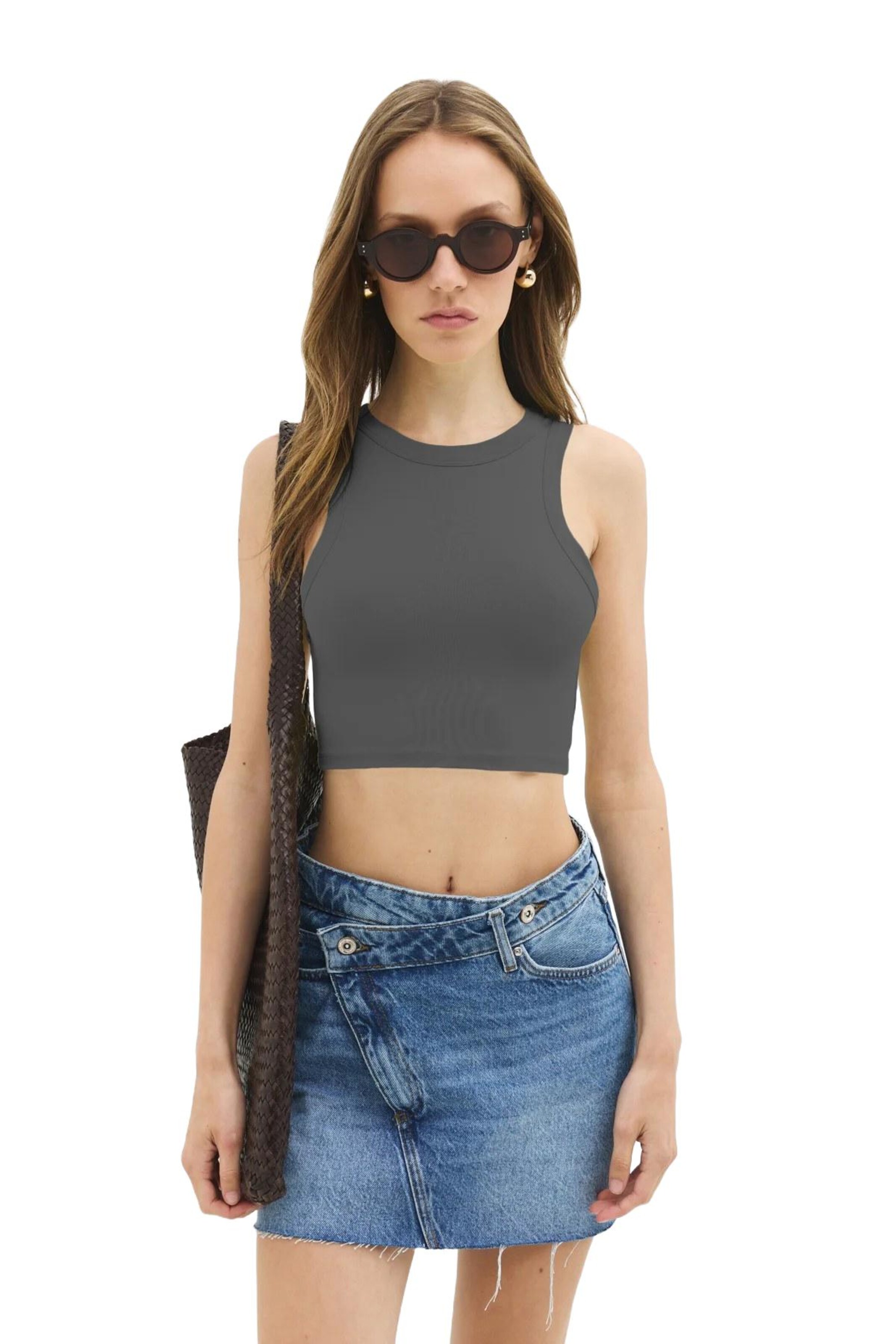 No Matter What Top in Grey