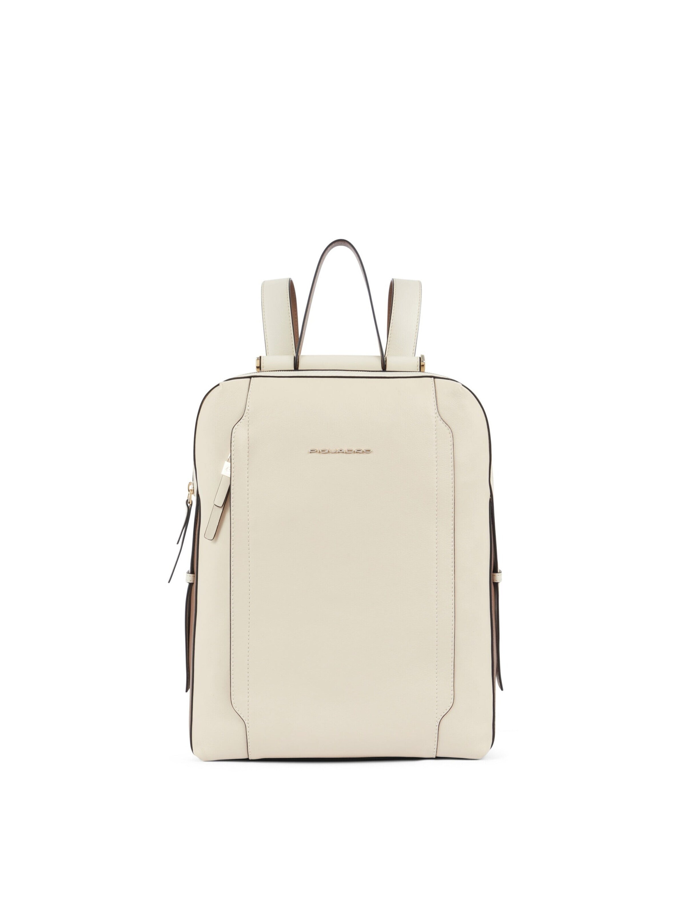Sac à dos Piquadro en beige : devant
