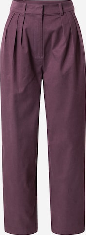 Guido Maria Kretschmer Women - Loosefit Calças com pregas 'Nadia' em roxo: frente