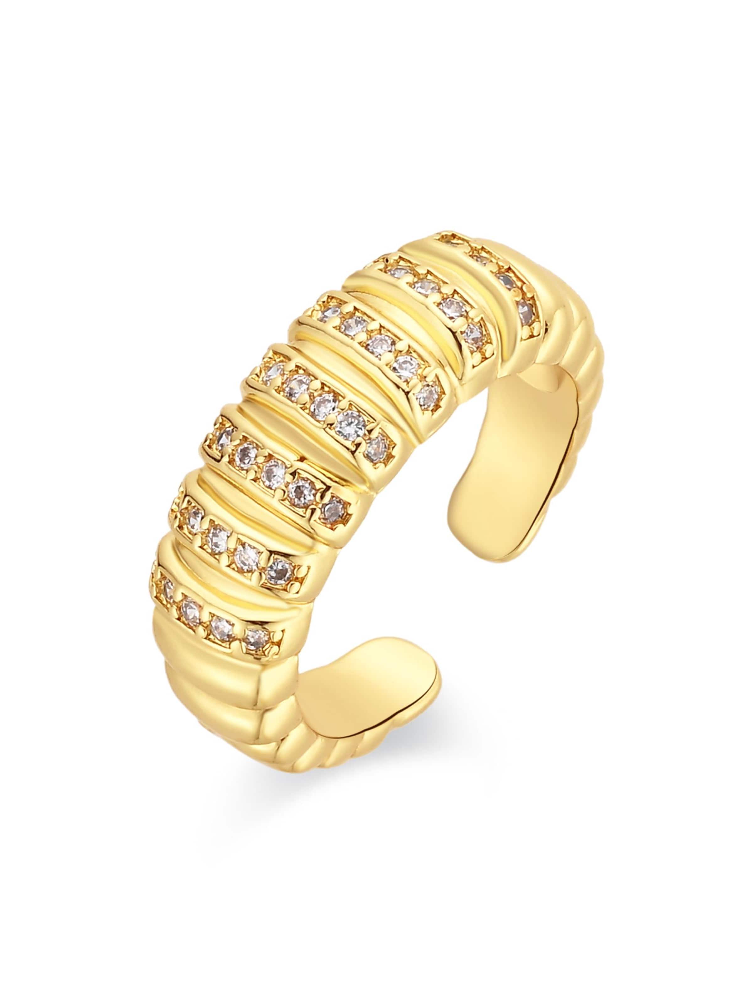 Luxenter Ring 'Bakla'‌‌‌‌‌‌‌‌‌ in Gold: Vorderseite