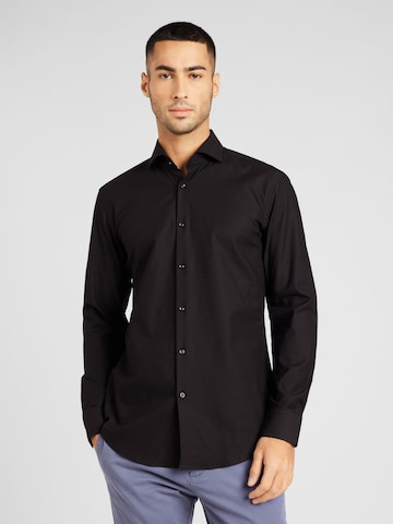 HUGO Red Slim fit Button Up Shirt 'Kason' in Black: front