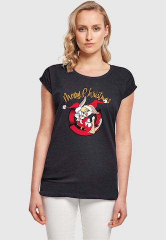 ABSOLUTE CULT Shirt 'Looney Tunes - Lola Merry Christmas' in Blauw: voorkant