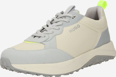 HUGO Sneakers laag 'Kane' in de kleur Beige / Grijs / Neongroen, Productweergave