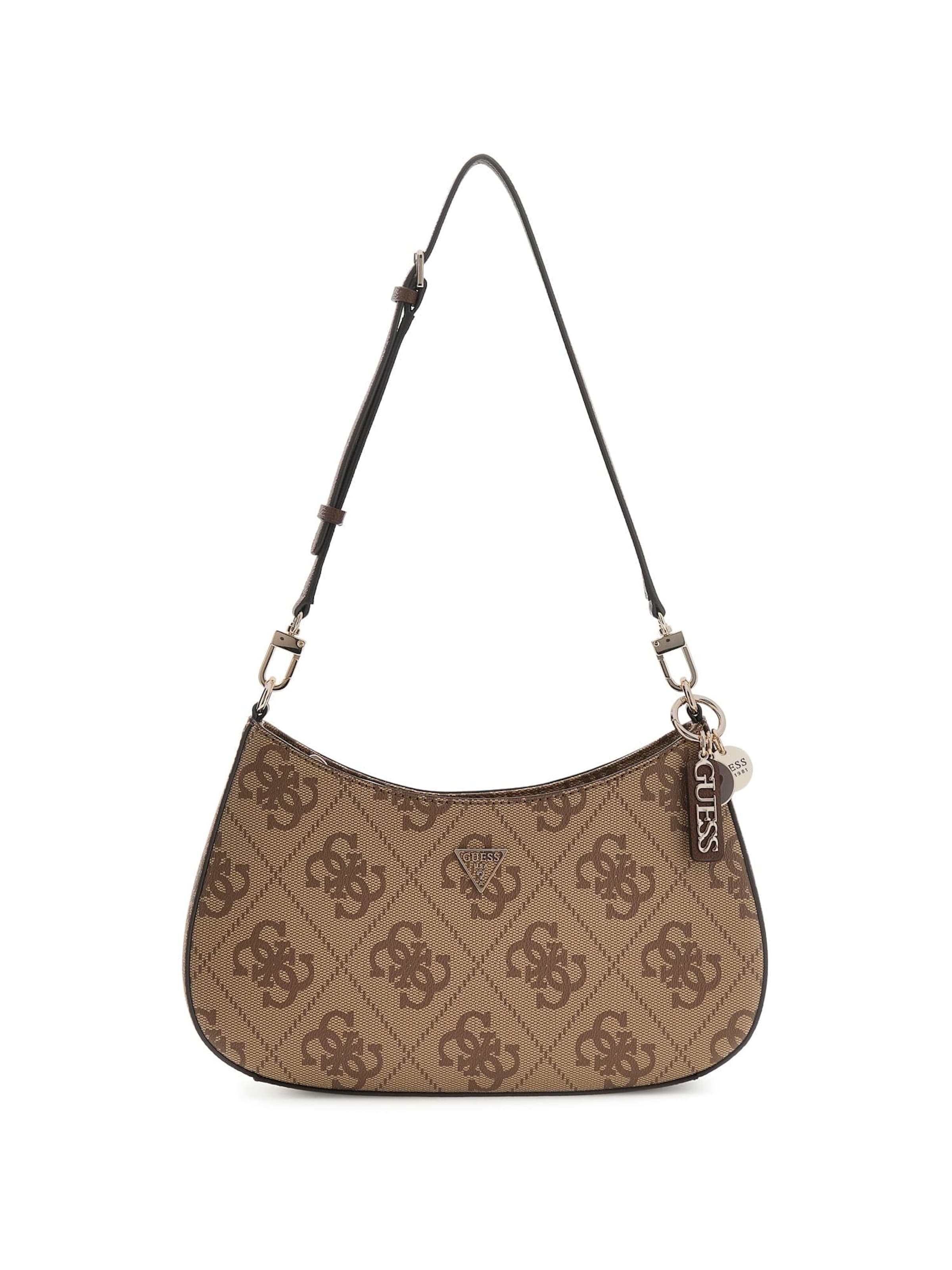 GUESS - Bolso de hombro 'Noelle II' en marrón: frente