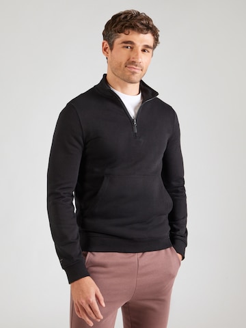 4F Sportsweatshirt in Zwart: voorkant