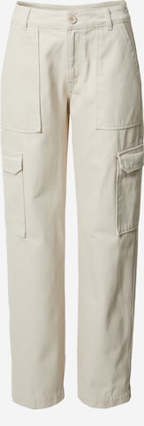 A LOT LESS Wide leg Broek 'Frances' in Beige: voorkant