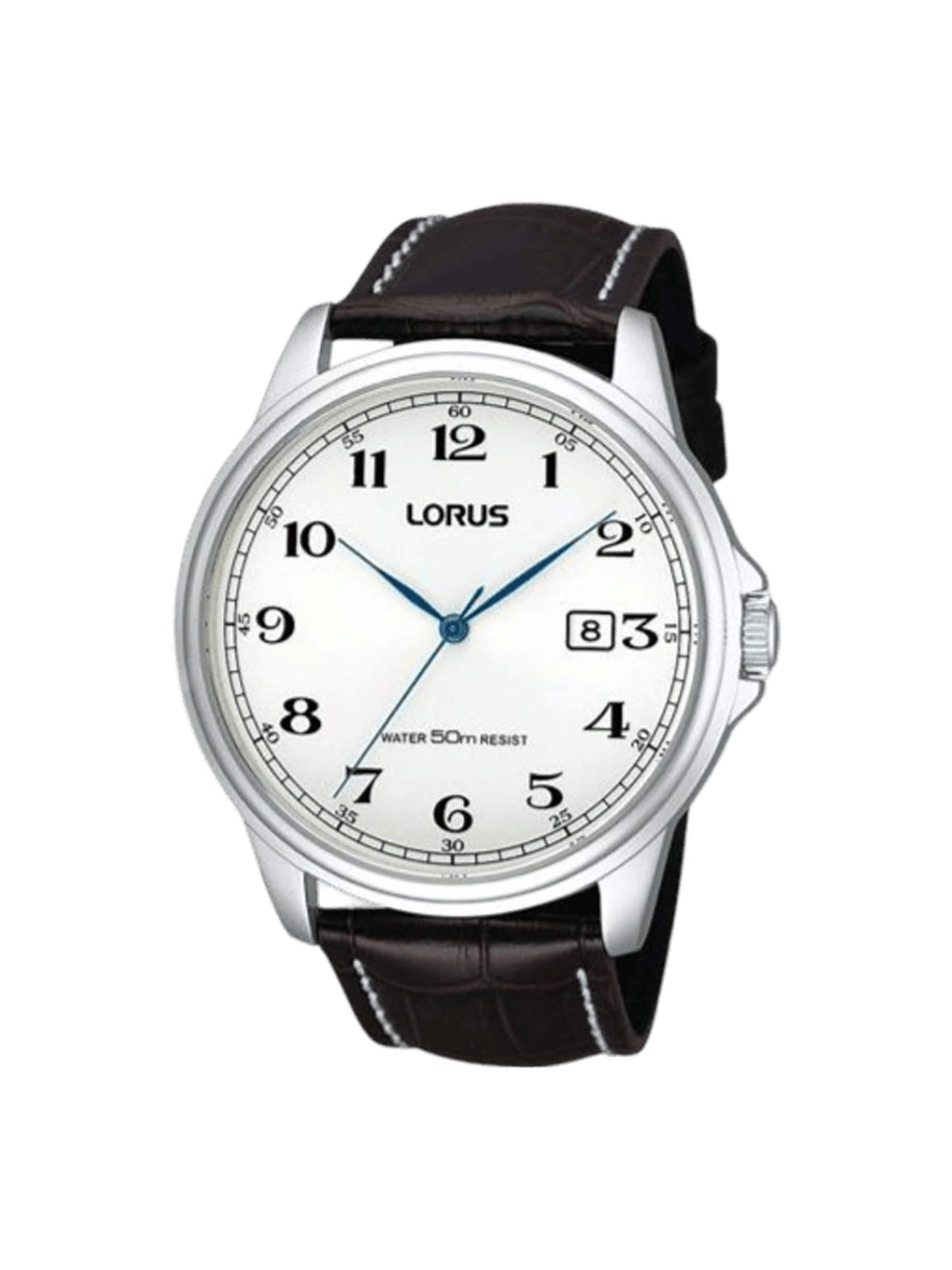 LORUS Analog Watch 'Klassisch' in Black: front
