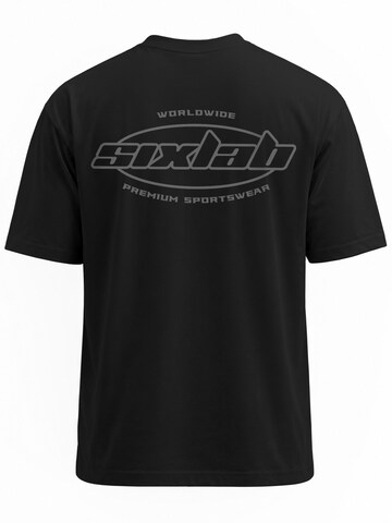 SIXLAB Shirt 'Worldwide Oversized T-Shirt' in Black: front