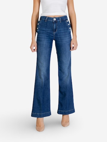 Liu Jo Bootcut Jeans 'B.UP FLARE BUTTON H.W. UA6162 D0275' in Blauw: voorkant