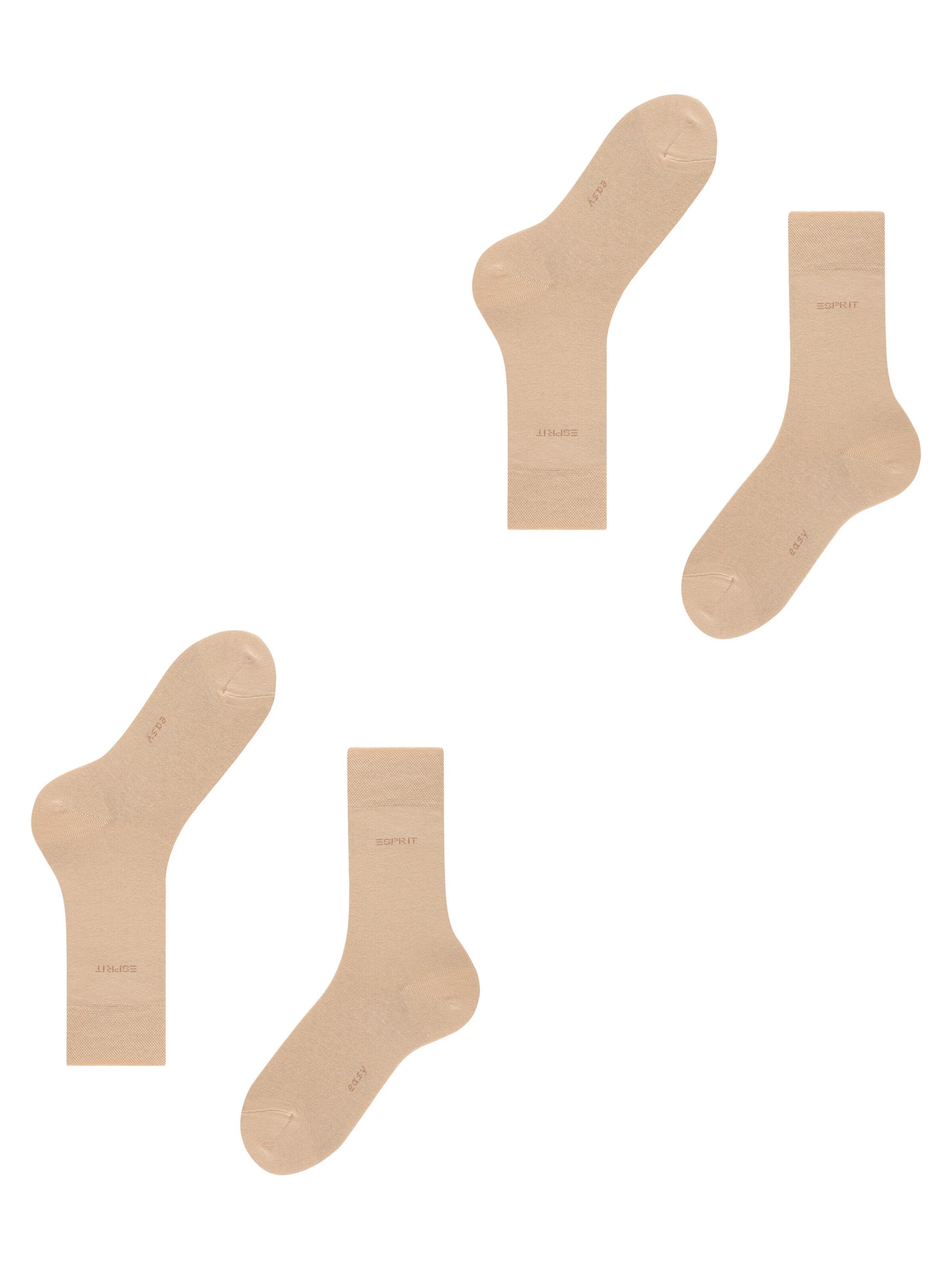 ESPRIT Socks 'Basic Easy 2-Pack' in Beige