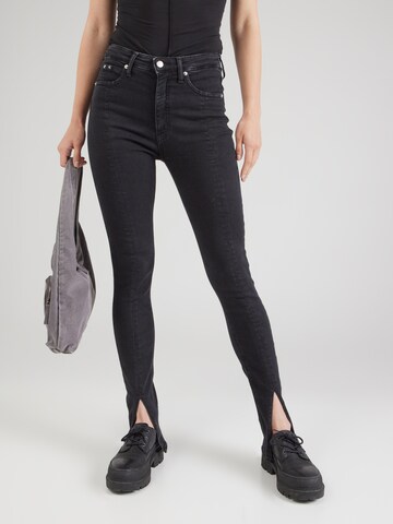 Calvin Klein Jeans - Skinny Vaquero 'HIGH RISE SUPER SKINNY' en negro: frente