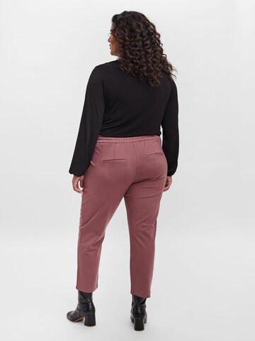 Vero Moda Curve Regular Pleat-Front Pants 'Eva' in Pink