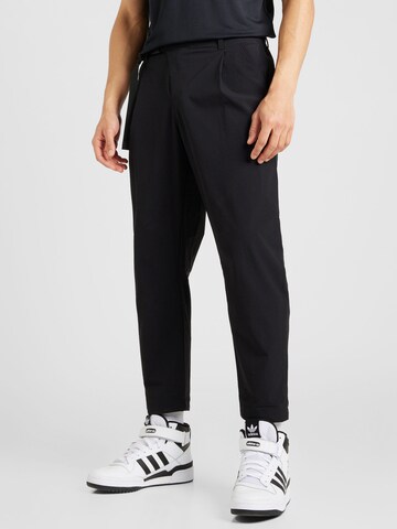 Effilé Pantalon de sport ADIDAS PERFORMANCE en noir : devant