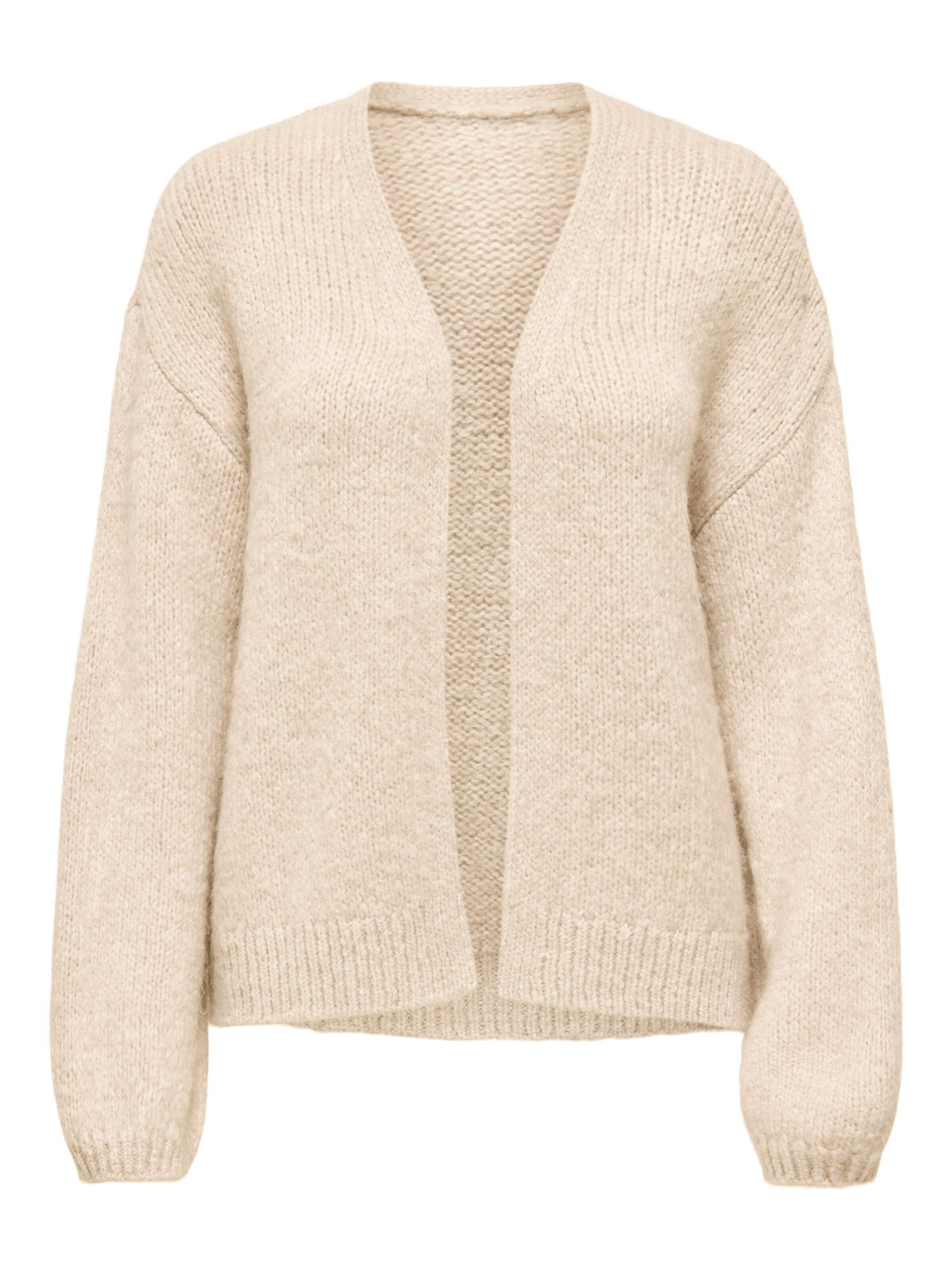 JDY Knit Cardigan in Beige: front