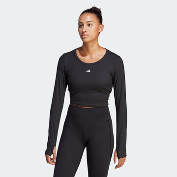 ADIDAS PERFORMANCE Functioneel shirt 'Studio' in Zwart: voorkant