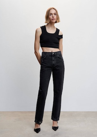 MANGO Wide leg Jeans 'Brooks' in Black