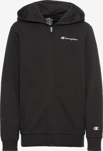 Champion Authentic Athletic Apparel Sweatjacke in Schwarz: predná strana