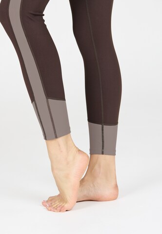 Athlecia Skinny Tights 'Aspasia' in Braun