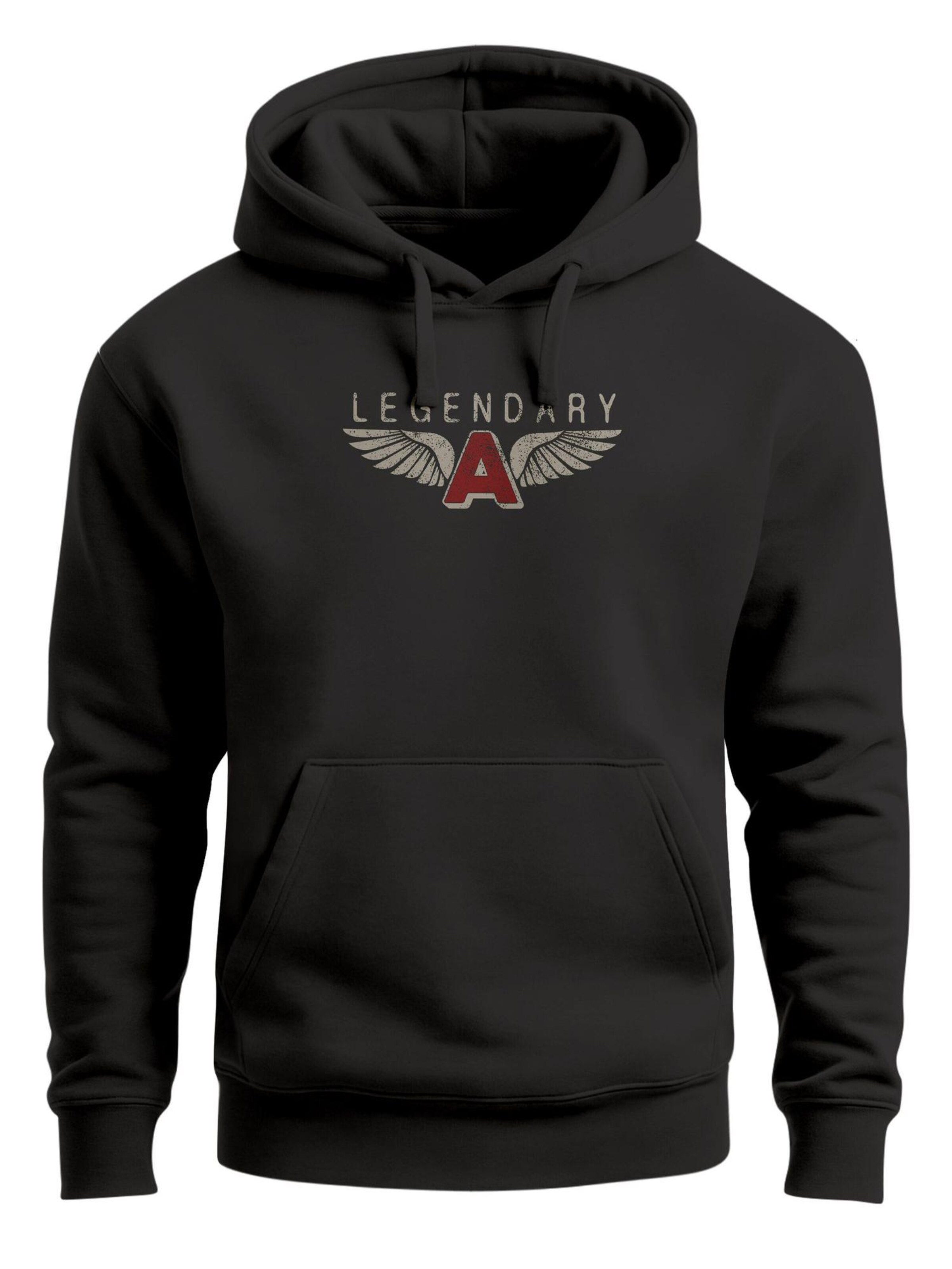 Neverless Sweatshirt 'Legendary Wings' in Black: front