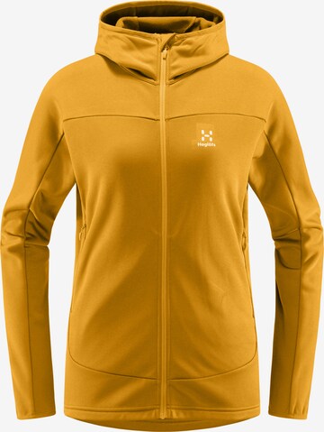 Haglöfs Athletic Fleece Jacket 'Frost MidHood' in Yellow: front