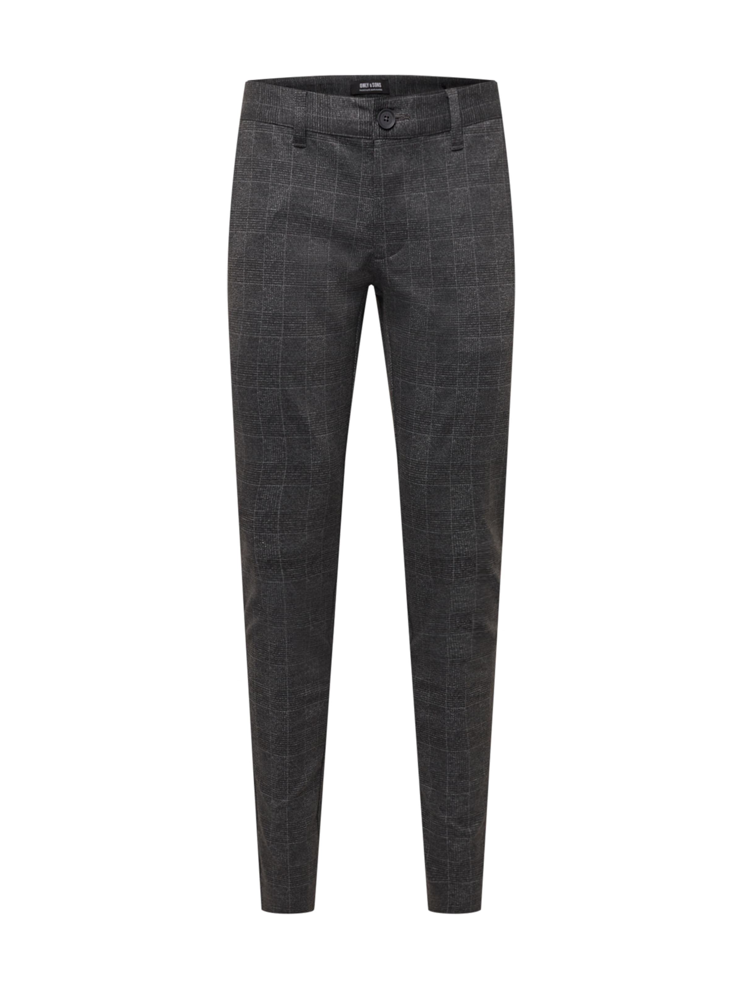 Only & Sons Slimfit Lærredsbukser 'Mark' i sort: forside