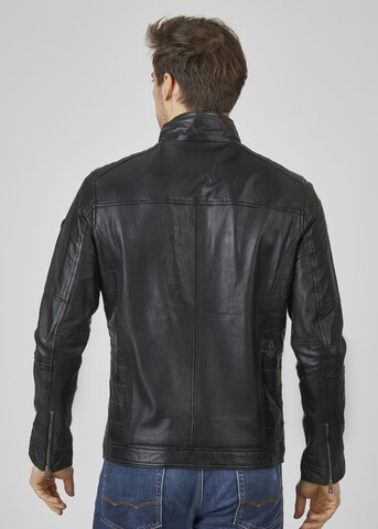 bugatti Lederjacke in Schwarz