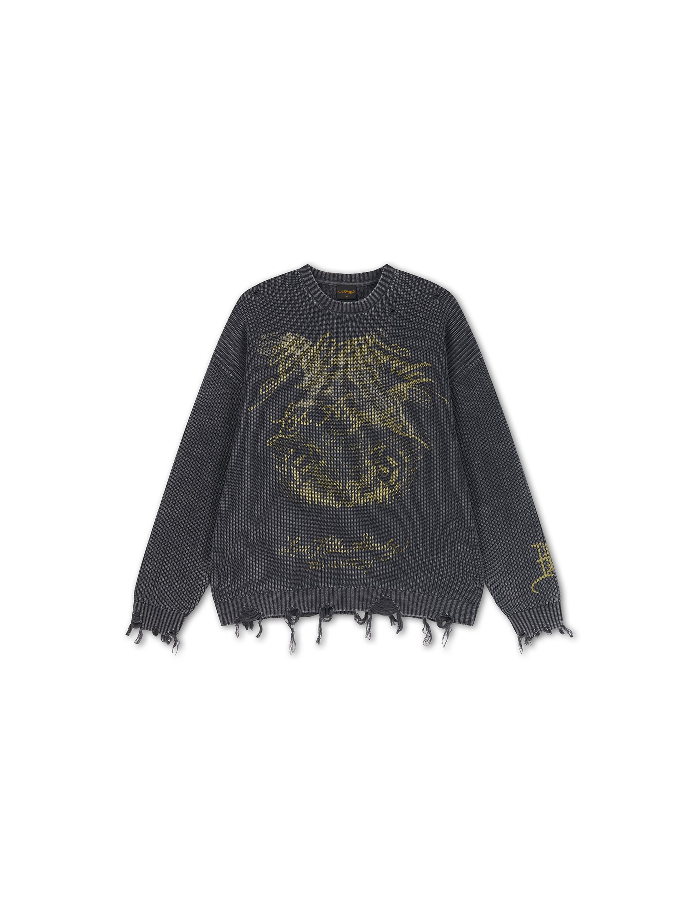 Ed Hardy Pullover 'Los Angeles' in Schwarz: Vorderseite