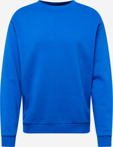 Sweat-shirt QS en bleu : devant