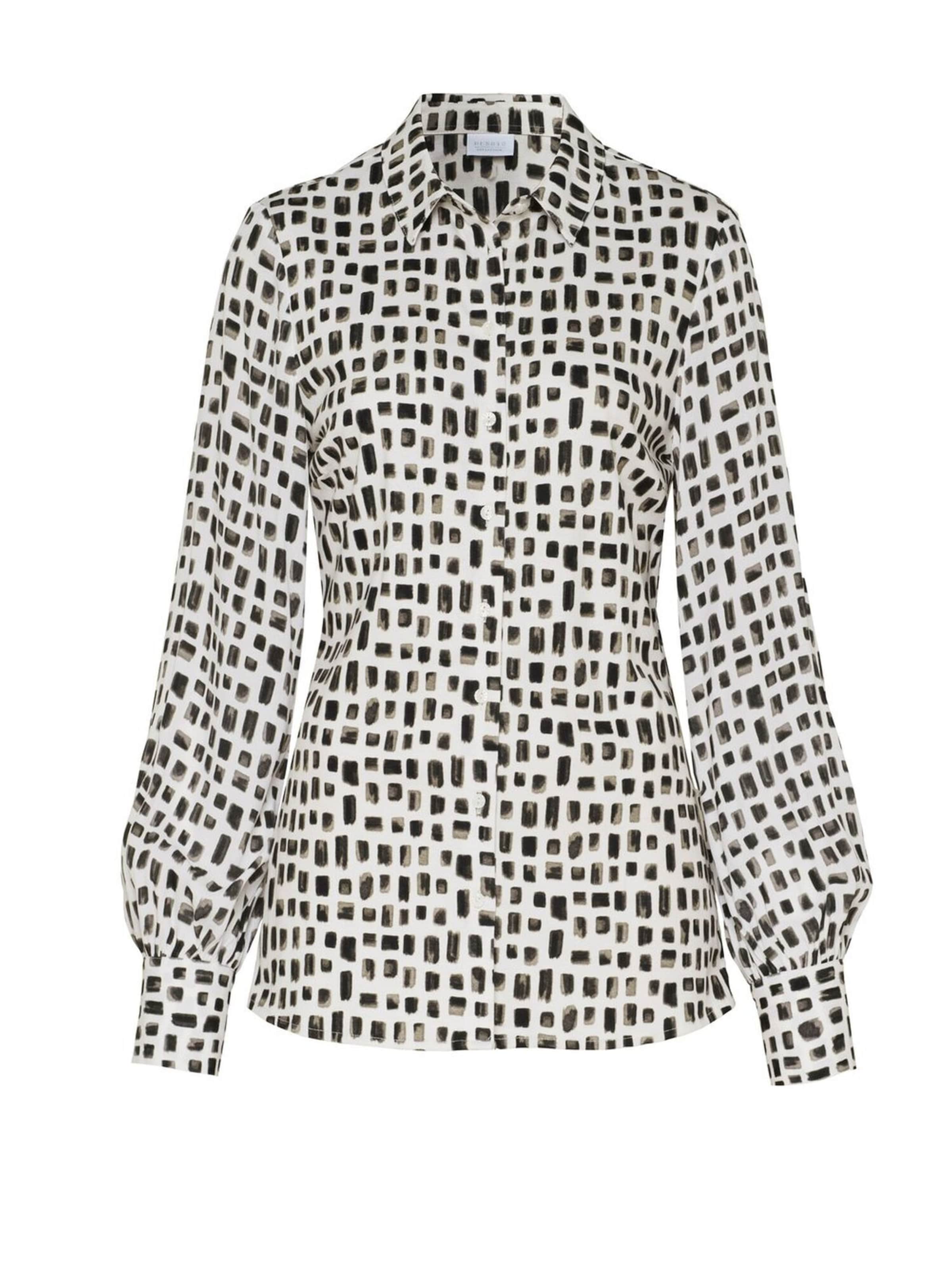 DESOTO Bluse 'Pia', bügelfrei, in Regular Fit in Grün: Vorderseite