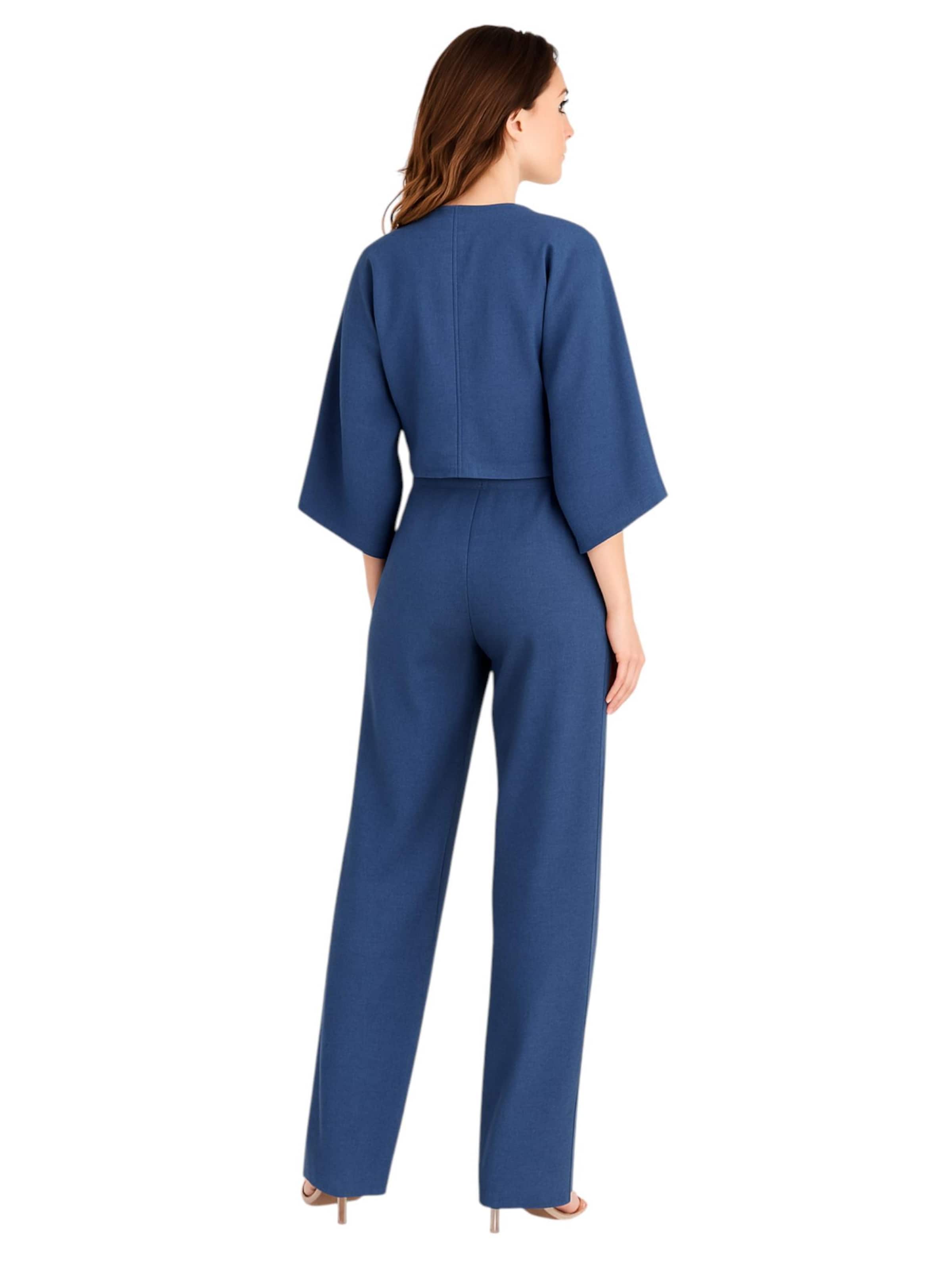 fashionshowcase Wide leg Broek 'LIRIN' in Blauw